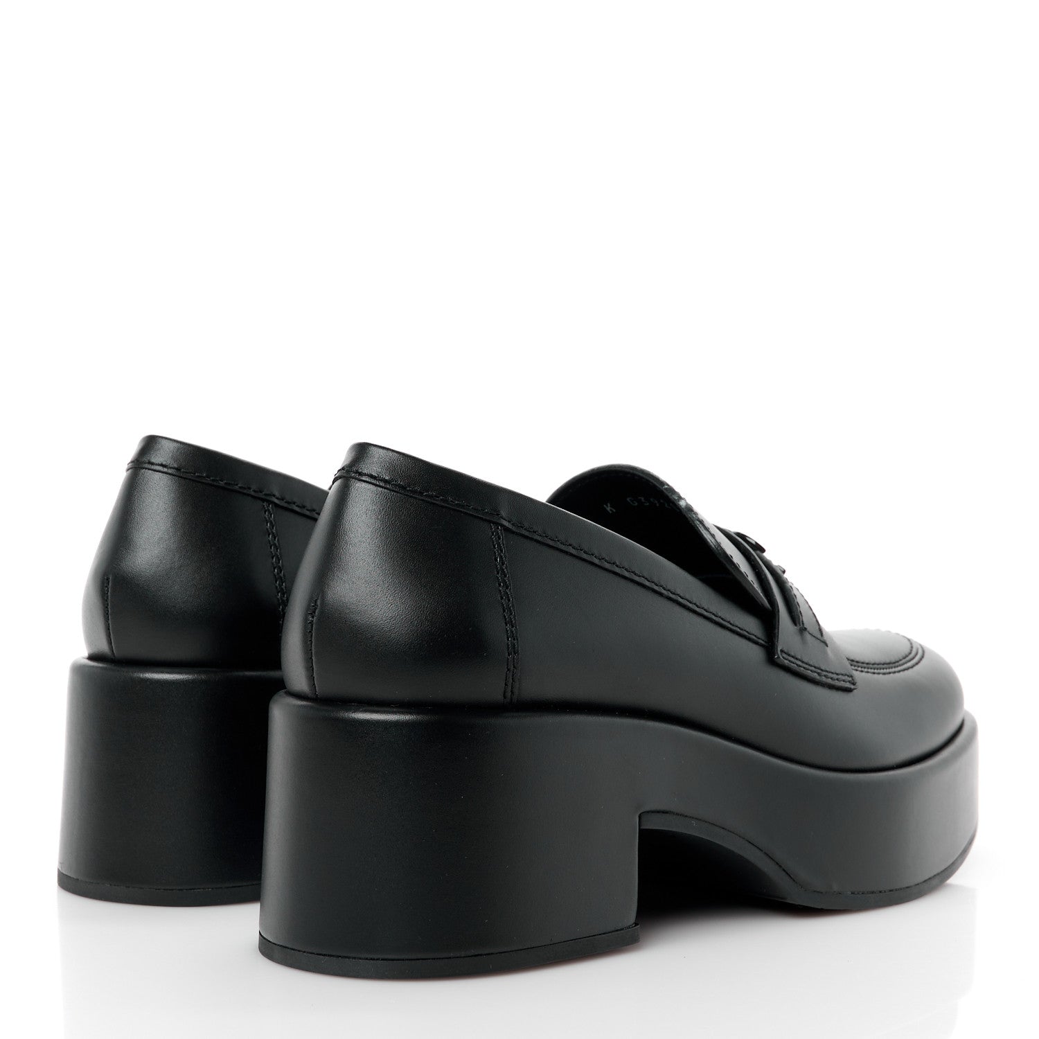 Chanel Calfskin CC Platform Loafers 38 Black 4 of 10