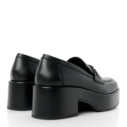 Chanel Calfskin CC Platform Loafers 38 Black 4 of 10