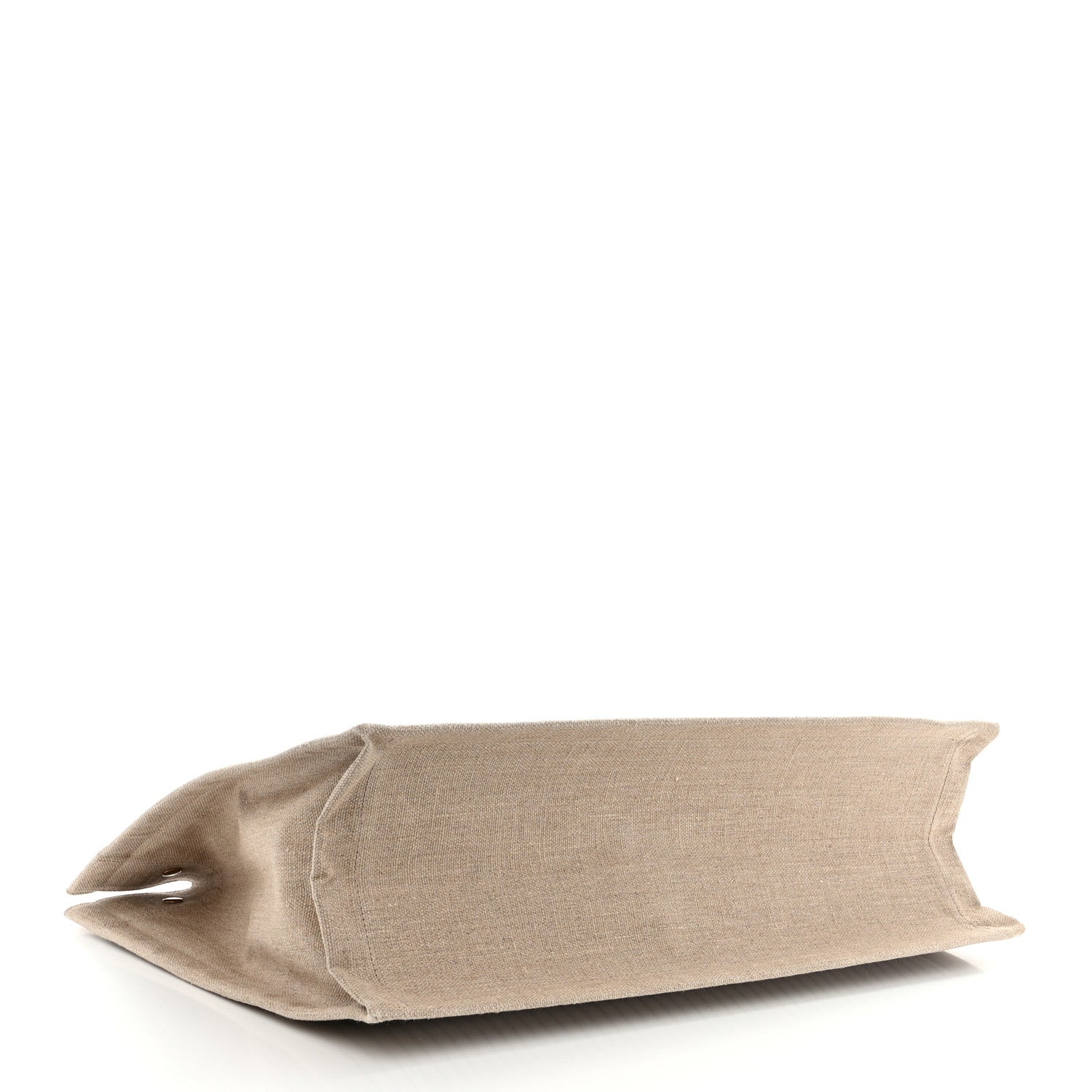 Saint Laurent SAINT LAURENT Embroidered Cotton Linen Rive Gauche Noe Tote Natural Black 4 of 10