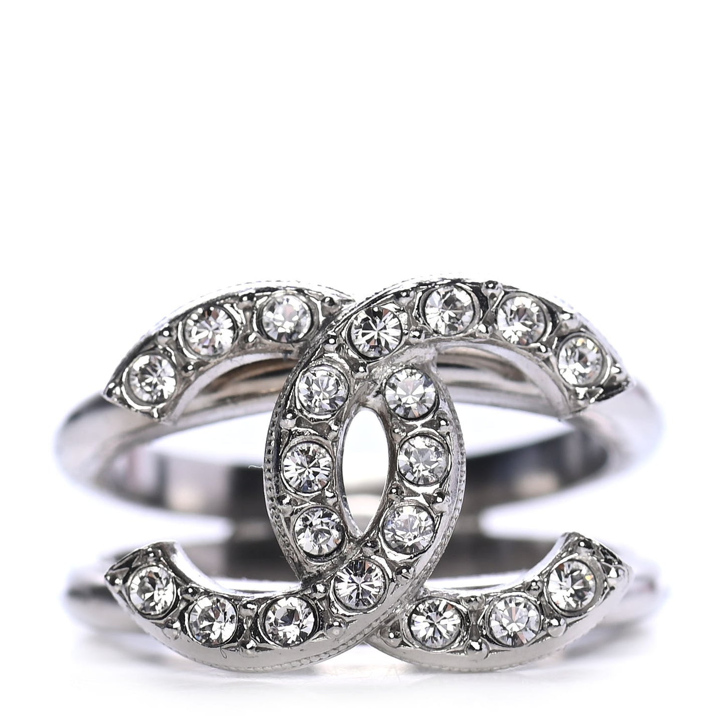 Crystal CC Ring 54 Silver