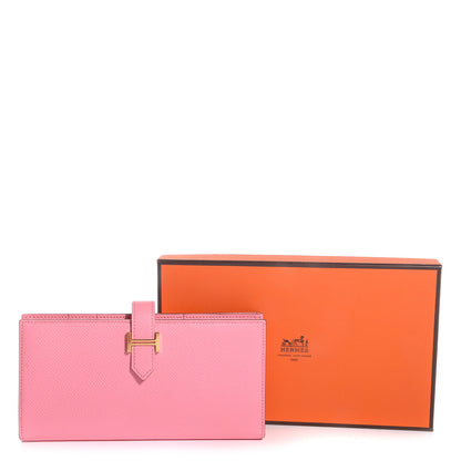 Hermes Epsom Bearn Gusset Wallet Rose Confetti 5 of 8