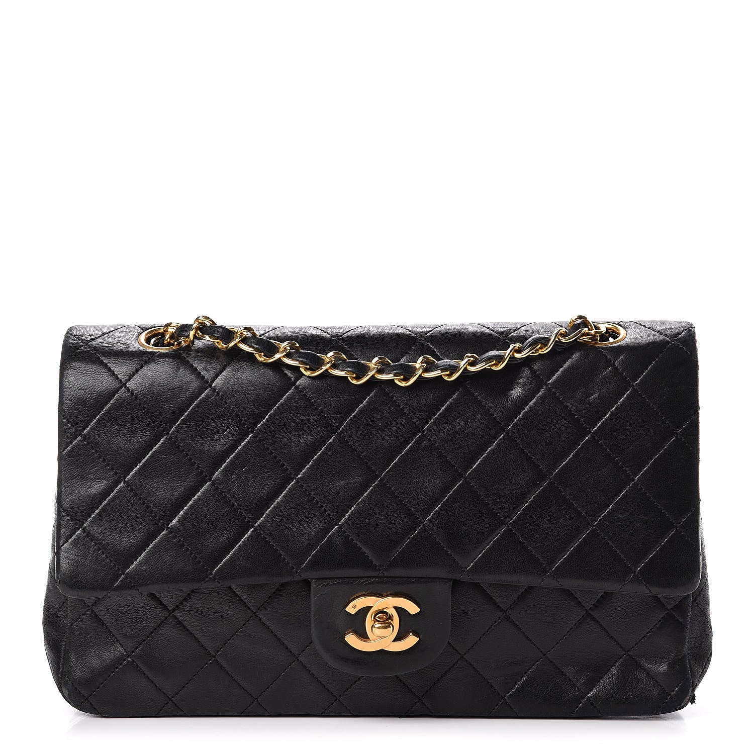 Chanel Lambskin Quilted Medium Double Flap Black 1 of 19