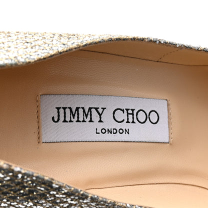 Jimmy Choo Lame Glitter Pointy Toe Romy 100 Pumps 39 Light Bronze 8 of 9