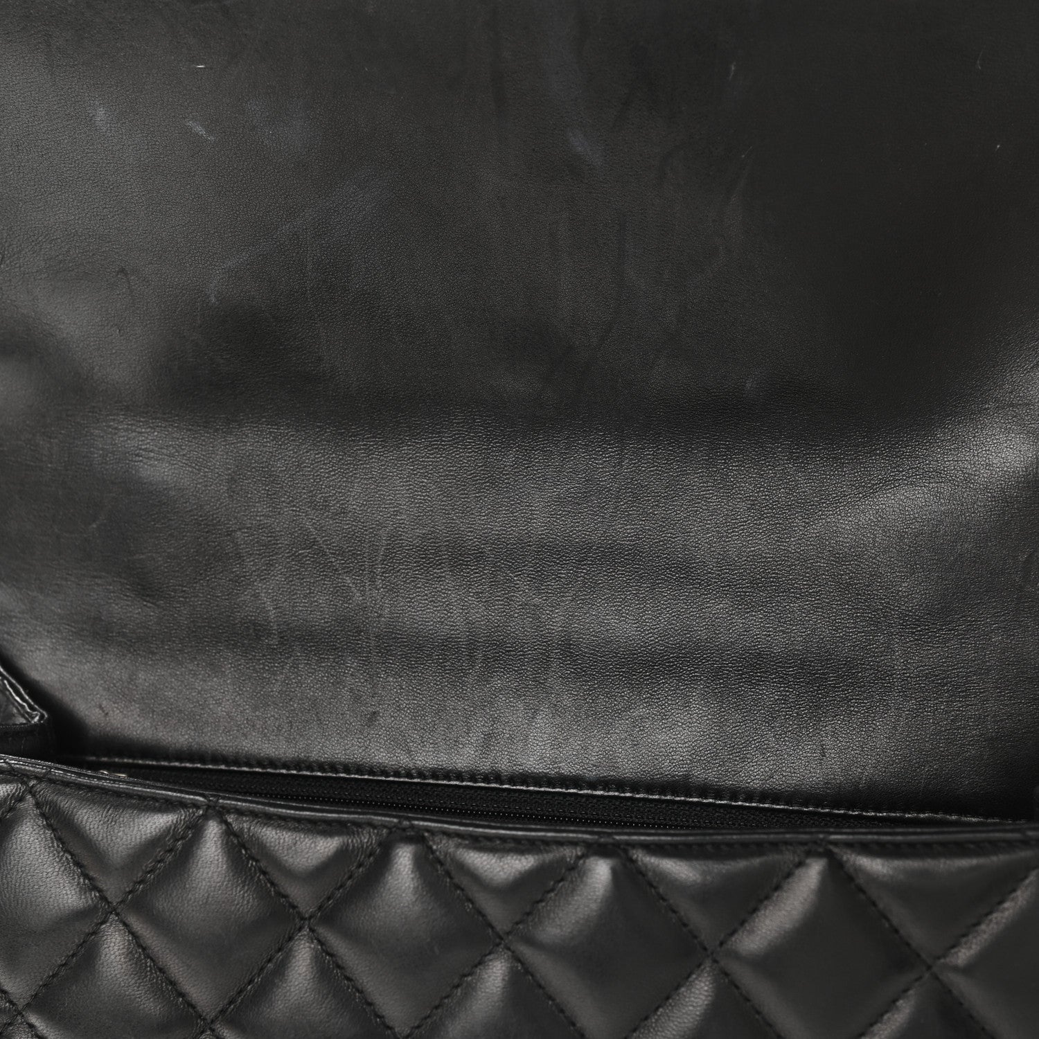 Chanel Lambskin Quilted Kelly Jumbo Flap Bag Black 10 of 16