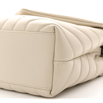 Saint Laurent Calfskin Y Quilted Monogram Small Loulou Chain Satchel Ivory 10 of 11