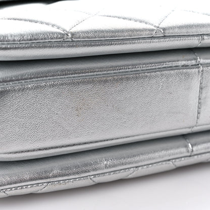 Chanel Metallic Lambskin Quilted Small Trendy CC Flap Dual Handle Bag Silver 10 of 14