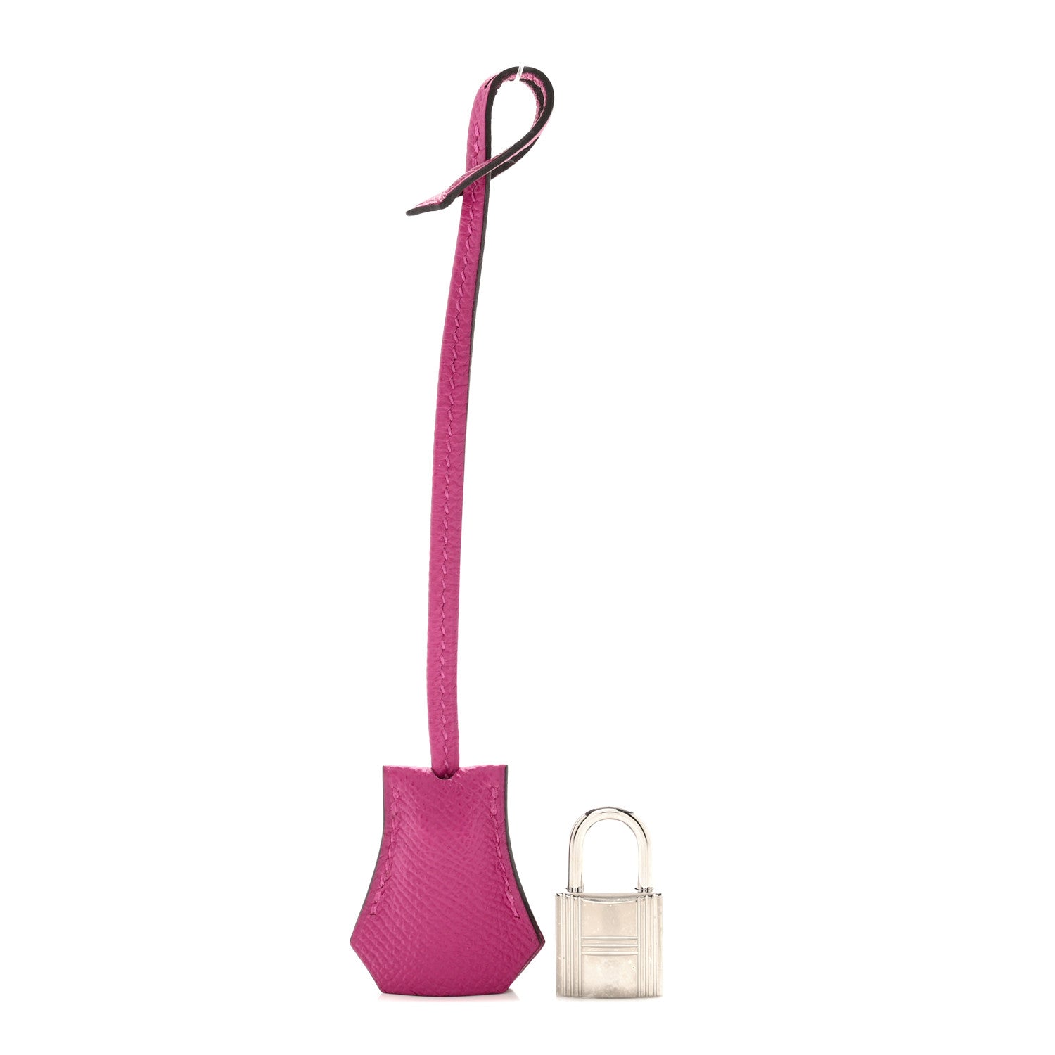 Hermes Epsom Lock and Key Clochette Set Rose Pourpre 1 of 4