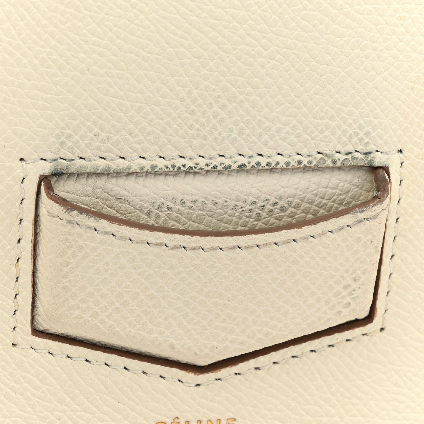 Grained Calfskin Small Trotteur White