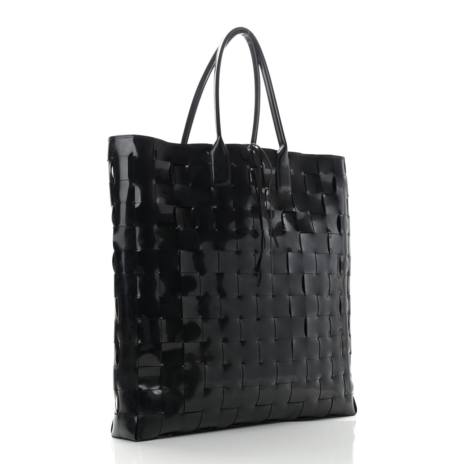 Bottega Veneta Patent Nappa Intrecciato Extra Large Tote Black 4 of 11