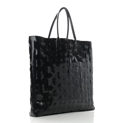 Bottega Veneta Patent Nappa Intrecciato Extra Large Tote Black 4 of 11