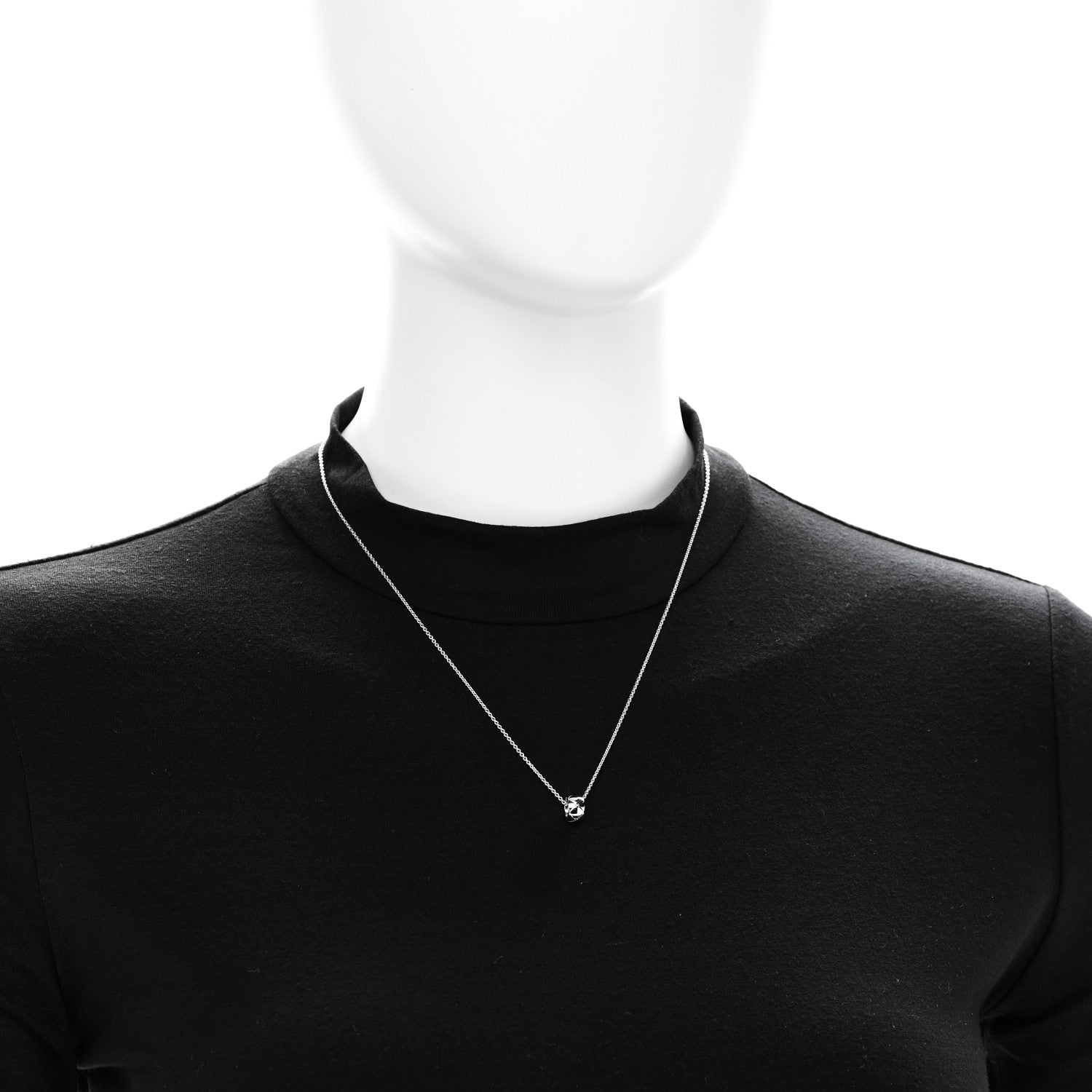 Chanel 18K White Gold Coco Crush Pendant Necklace 2 of 5