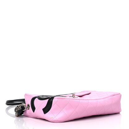 Chanel Calfskin Quilted Cambon Camera Case Pink Black 4 of 11