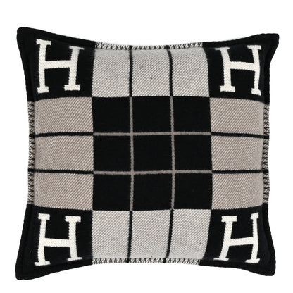 Hermes Wool Cashmere Avalon III Pillow PM Ecru Black 2 of 3
