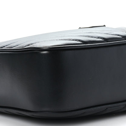 Saint Laurent Calfskin Matelasse Monogram Monochrome Lou Camera Bag Black 9 of 10