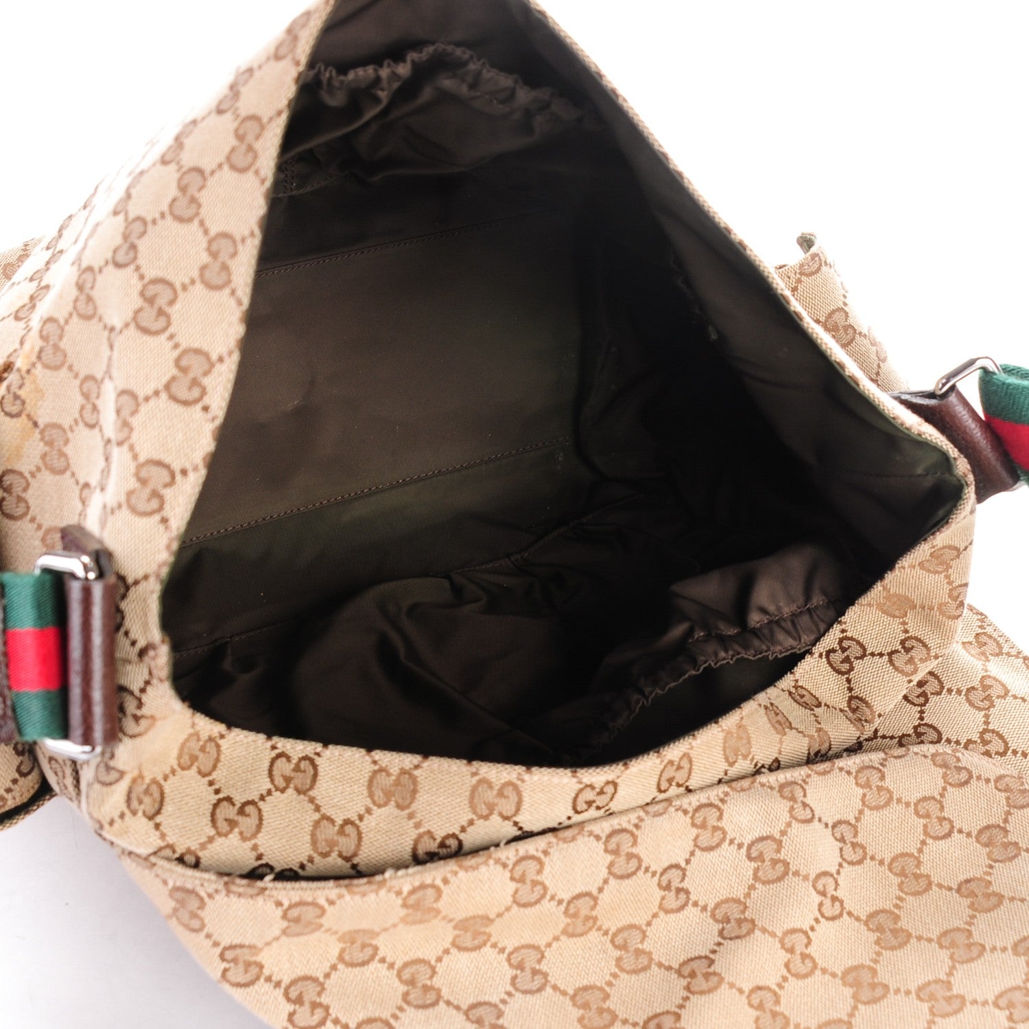 Gucci Monogram Web Messenger Diaper Bag Brown 5 of 12