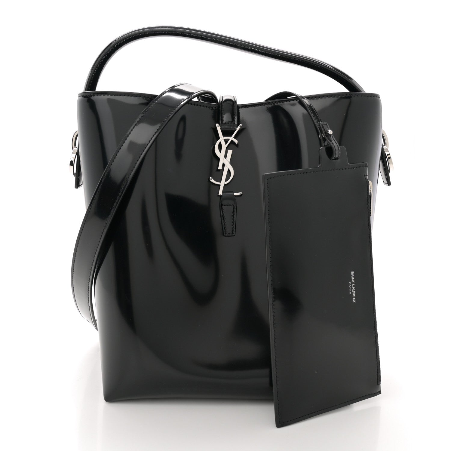 Saint Laurent Patent Calfskin Le 37 Bucket Bag Black 3 of 14