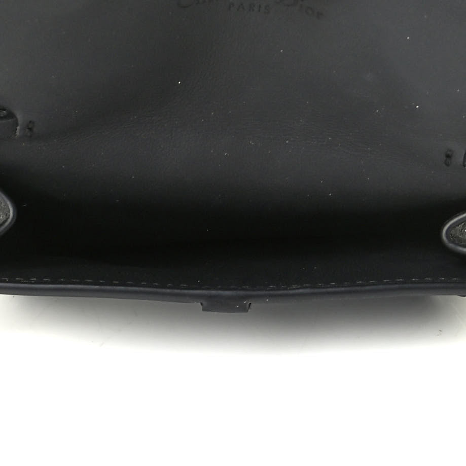 Christian Dior Ultra Matte Calfskin Nano Saddle Chain Pouch Black 4 of 6