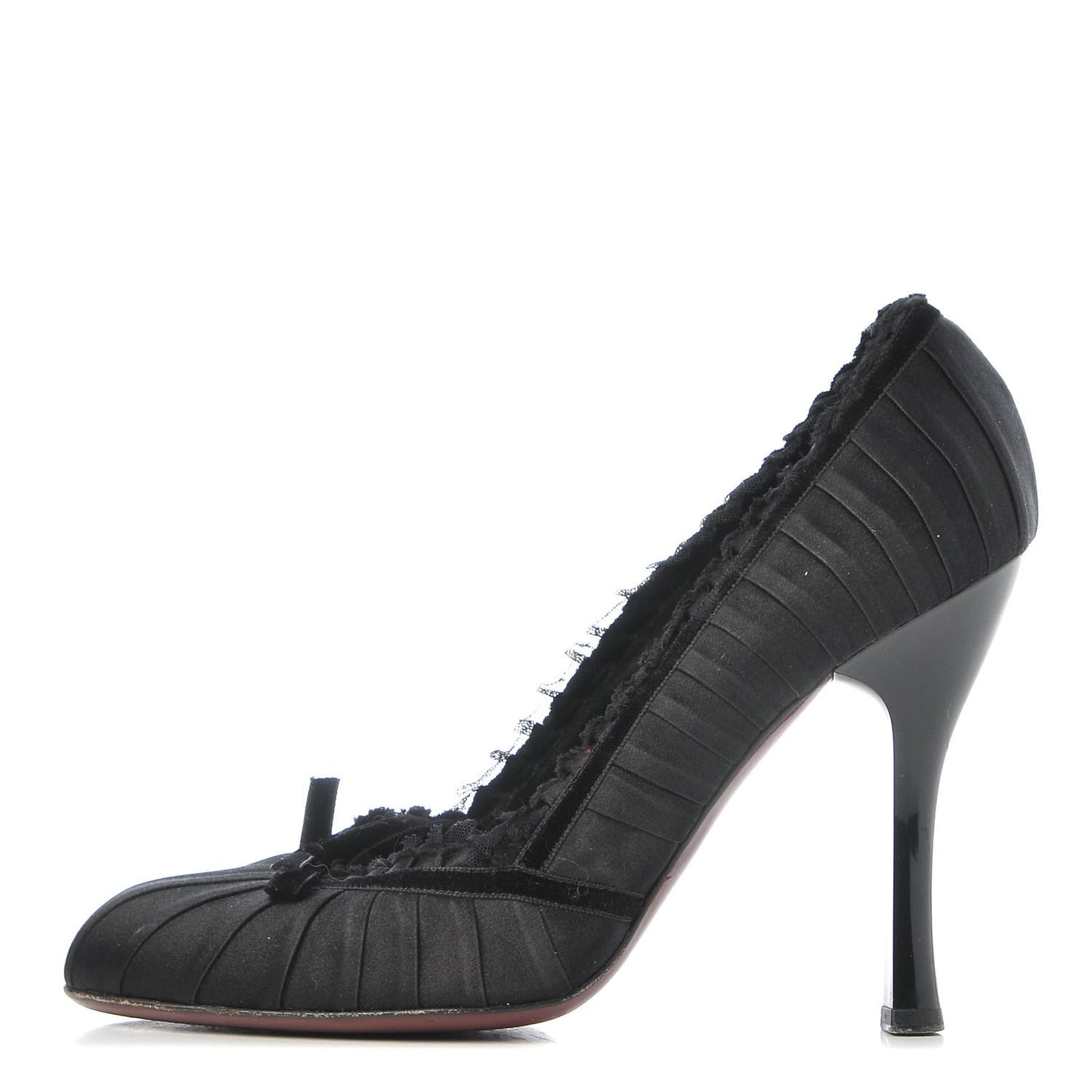 Satin Balmoral Pumps 40 Black