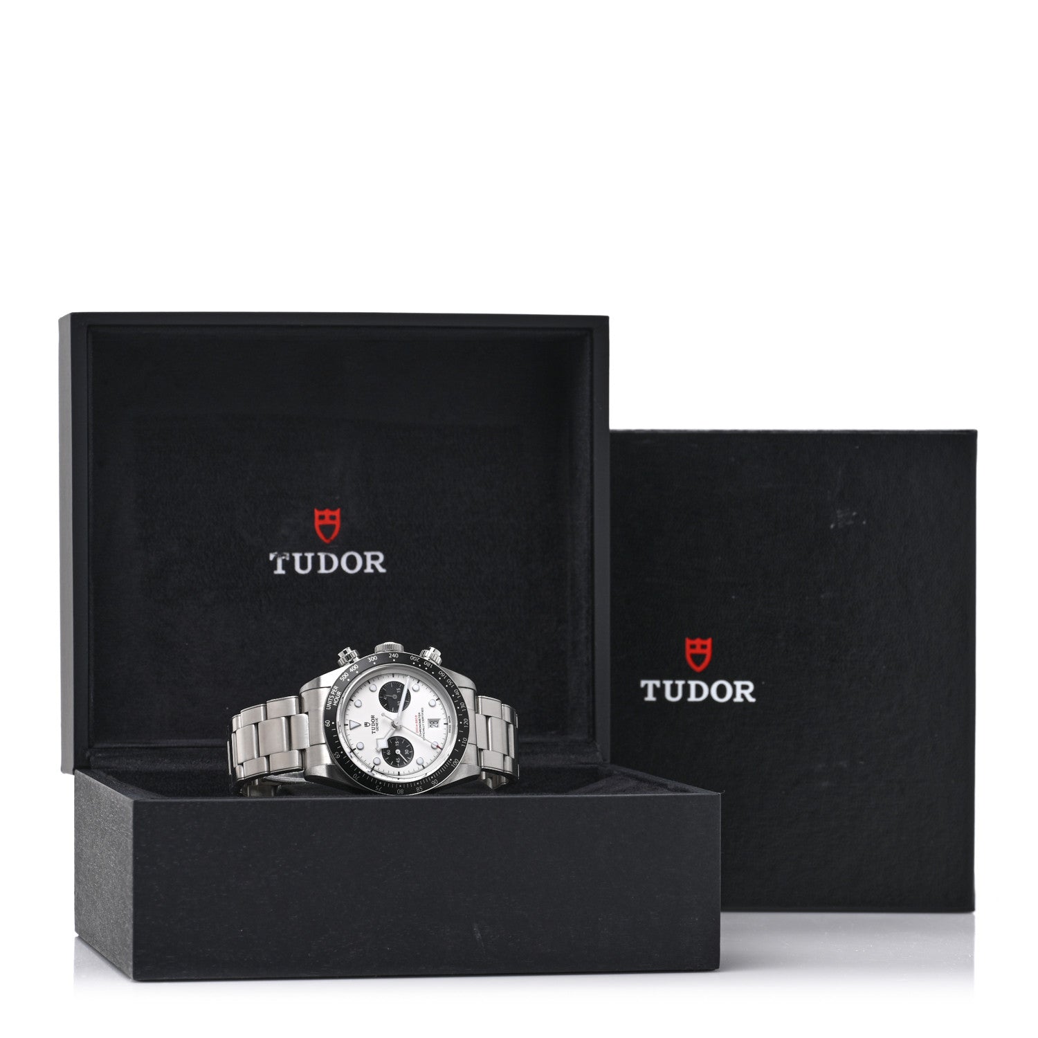 TUDOR Stainless Steel 41mm Black Bay Chronograph Panda Automatic Watch White 79360N 5 of 5