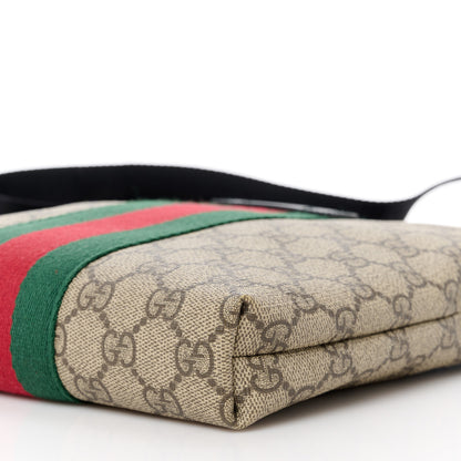 Gucci GG Supreme Monogram Web Messenger Bag Black 12 of 14