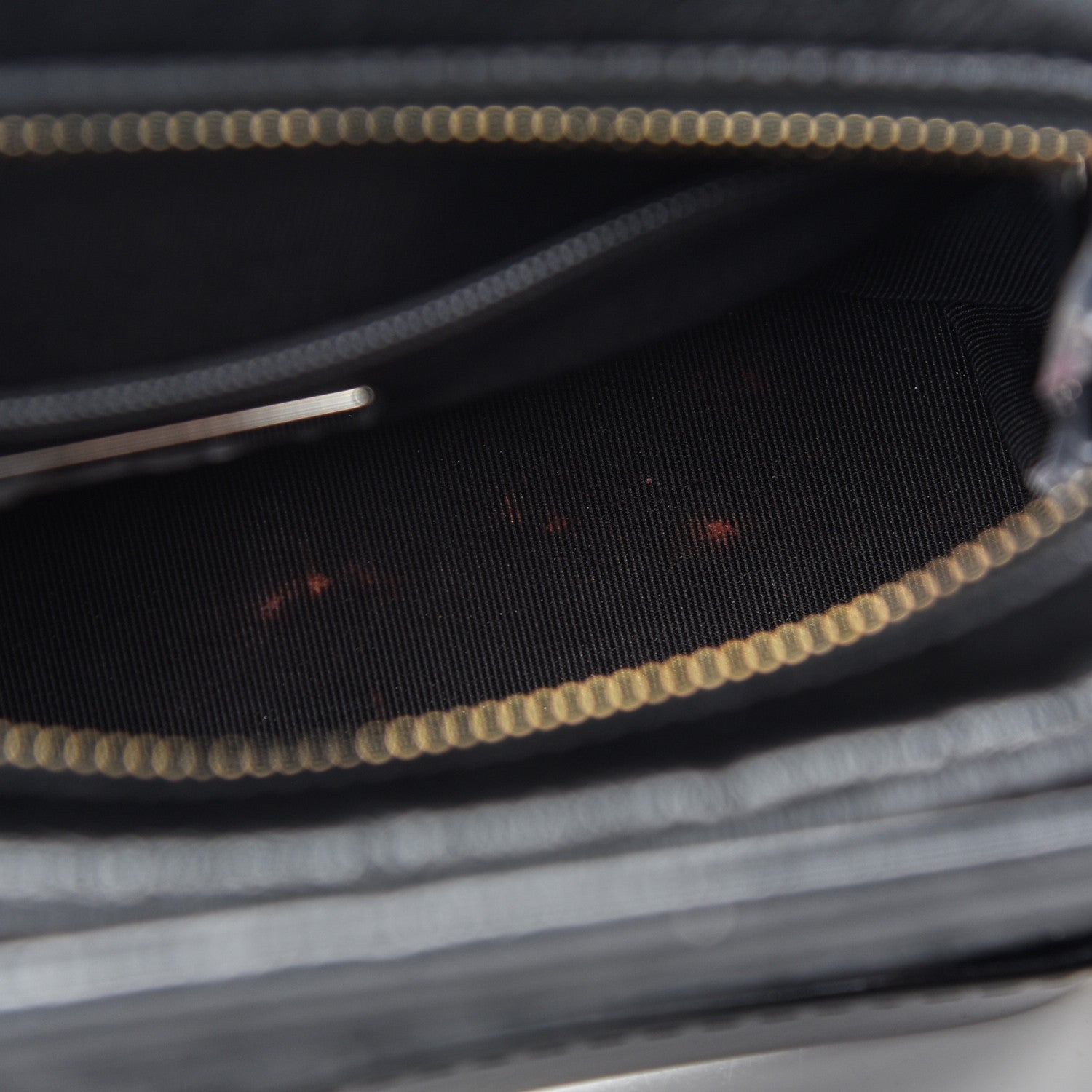 Chanel Calfskin Wool Felt Embossed Small Gabrielle Logo Hobo Black 13 of 13