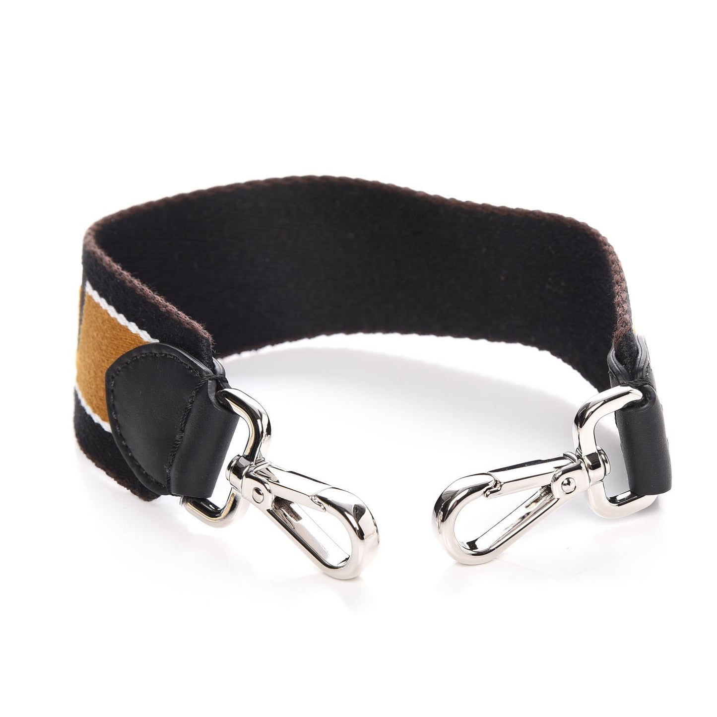 Ribbon Vitello Century FF Striped Mini Strap You Black Tobacco