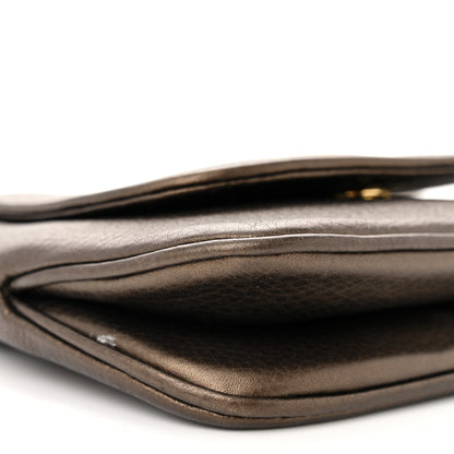 Gucci Pebbled Calfskin Small 1973 Chain Shoulder Bag Gold 9 of 12