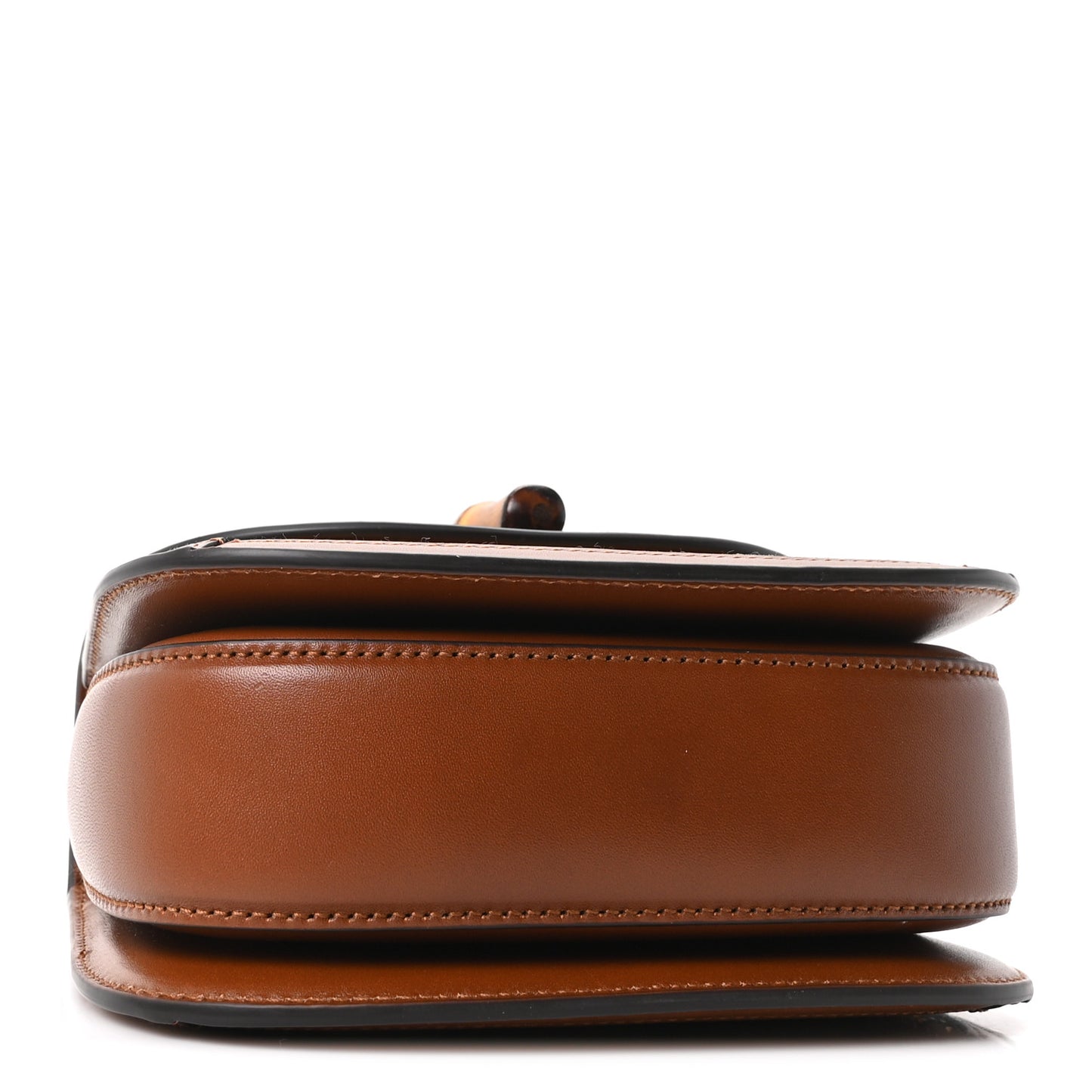 New Canvas Charisma Calfskin Crystal GG Monogram Small Bamboo 1947 Top Handle Bag Camel Ebony