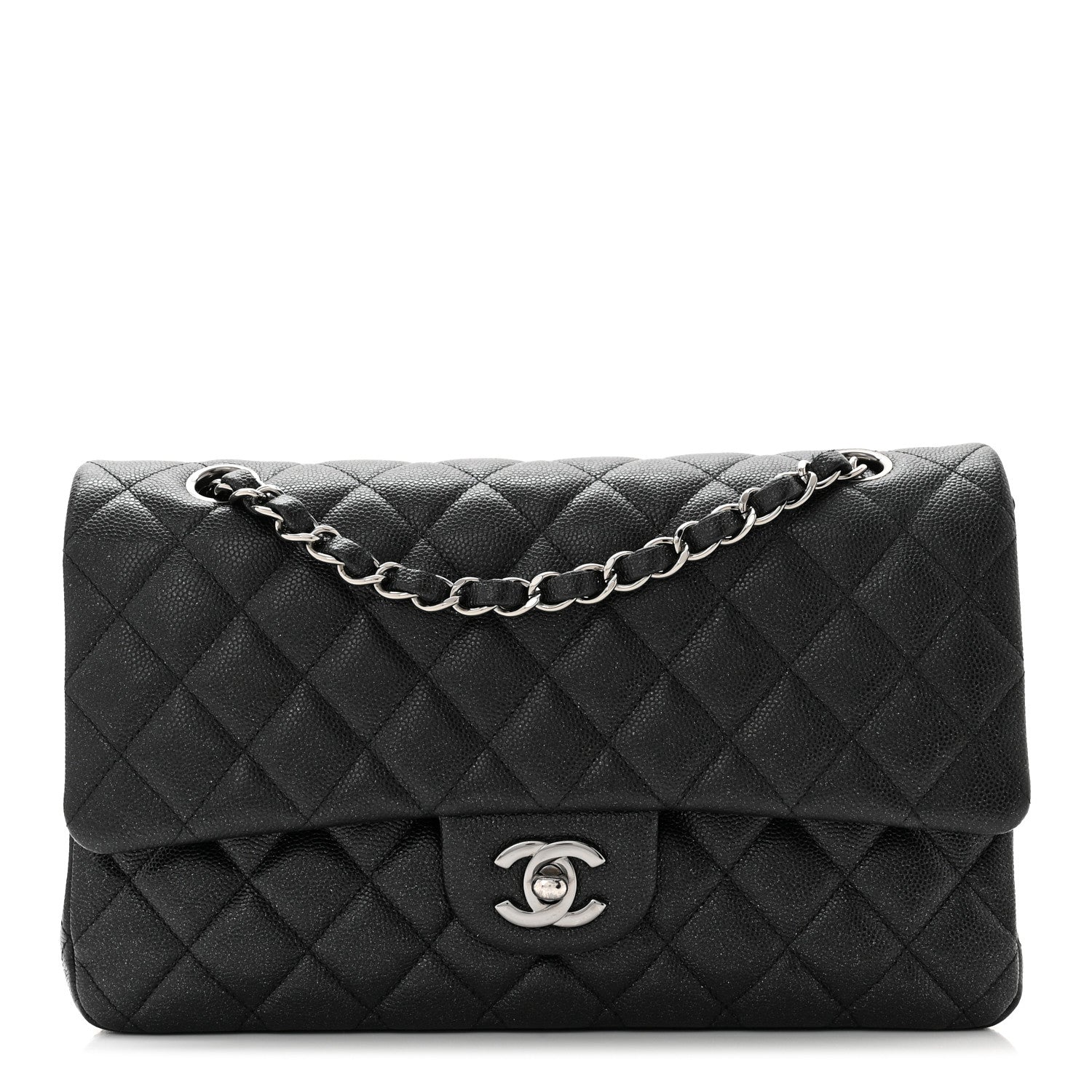 Chanel Iridescent Caviar Quilted Medium Double Flap Black 1 of 10