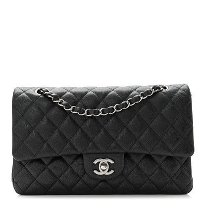 Chanel Iridescent Caviar Quilted Medium Double Flap Black 1 of 10