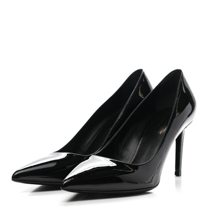 Saint Laurent Patent Calfskin Anja 85 Pumps 40.5 Black 3 of 11