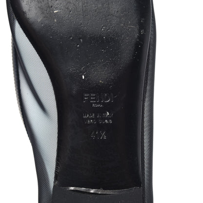 Fendi Mesh Skimmer Ballerina Flats 41.5 Navy Black 7 of 8