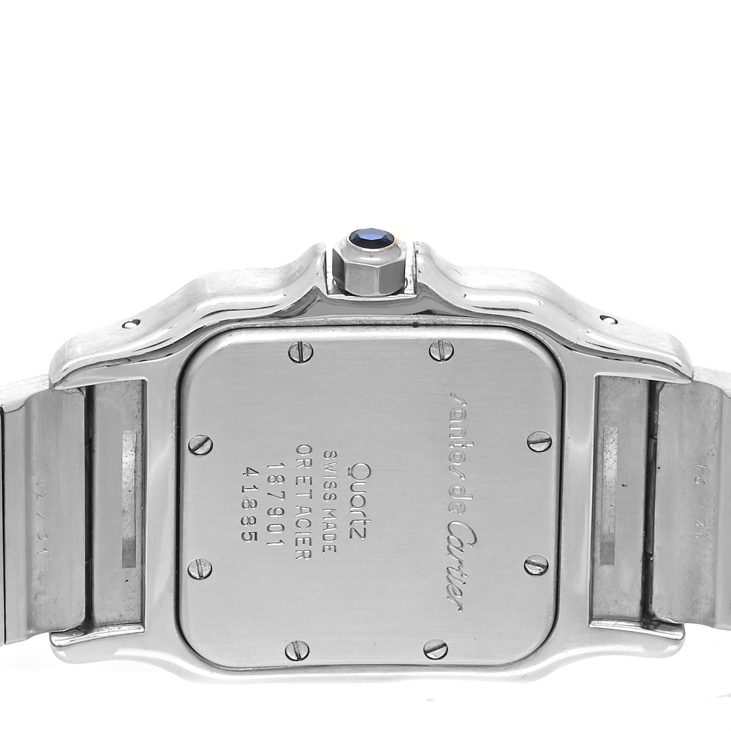 Cartier Stainless Steel 18K Yellow Gold 29mm Santos De Cartier Galbee Quartz Watch 4 of 4
