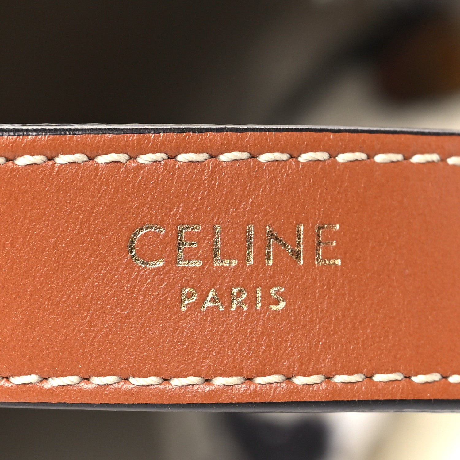 Celine All Over Textile Calfskin Striped Teen Drawstring Bag White Black 6 of 10