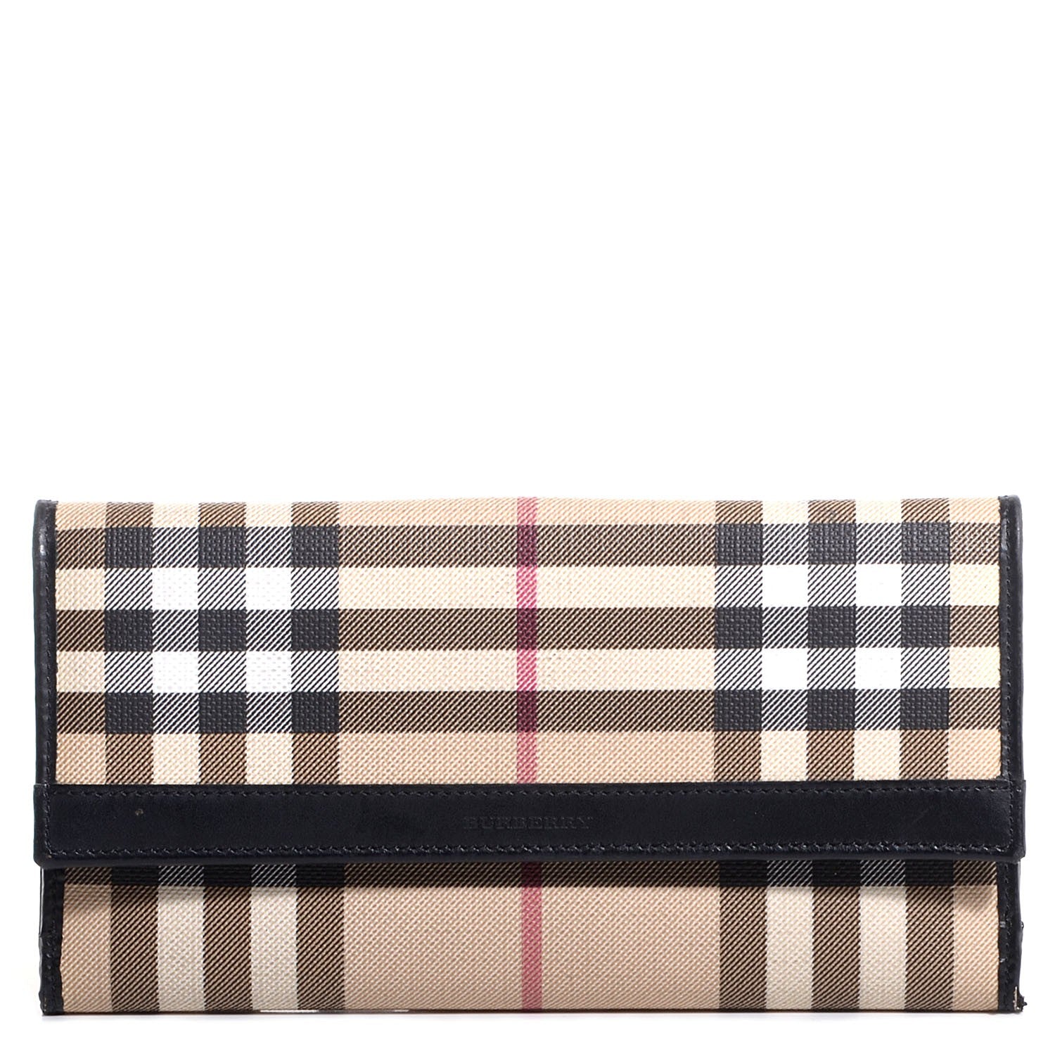 Burberry Haymarket Check Molly Continental Wallet Black 1 of 8