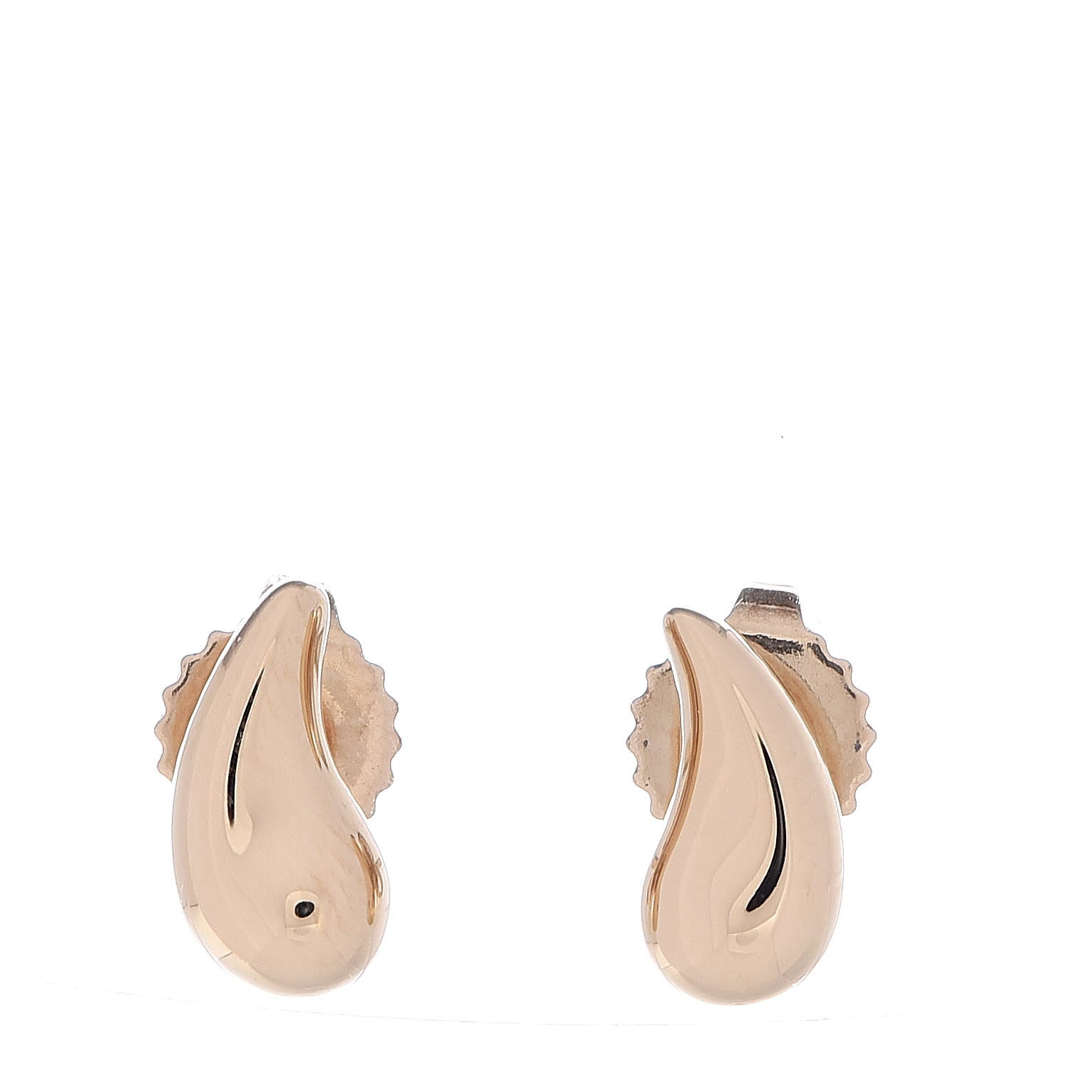 Tiffany 18K Yellow Gold 10mm Elsa Peretti Teardrop Earrings 1 of 4