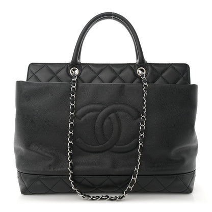 Chanel Caviar Large Soft CC Top Handle Tote Black 1 of 13
