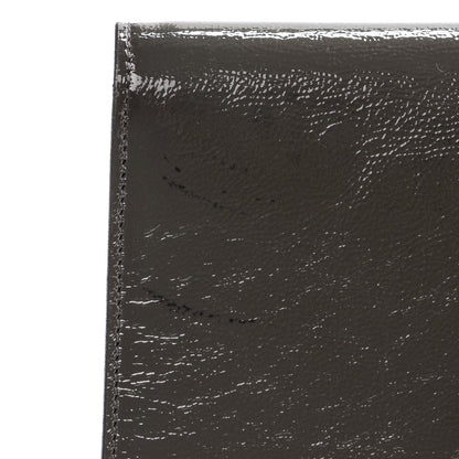 Saint Laurent Textured Patent Monogram Large Belle de Jour Clutch Grey 15 of 15