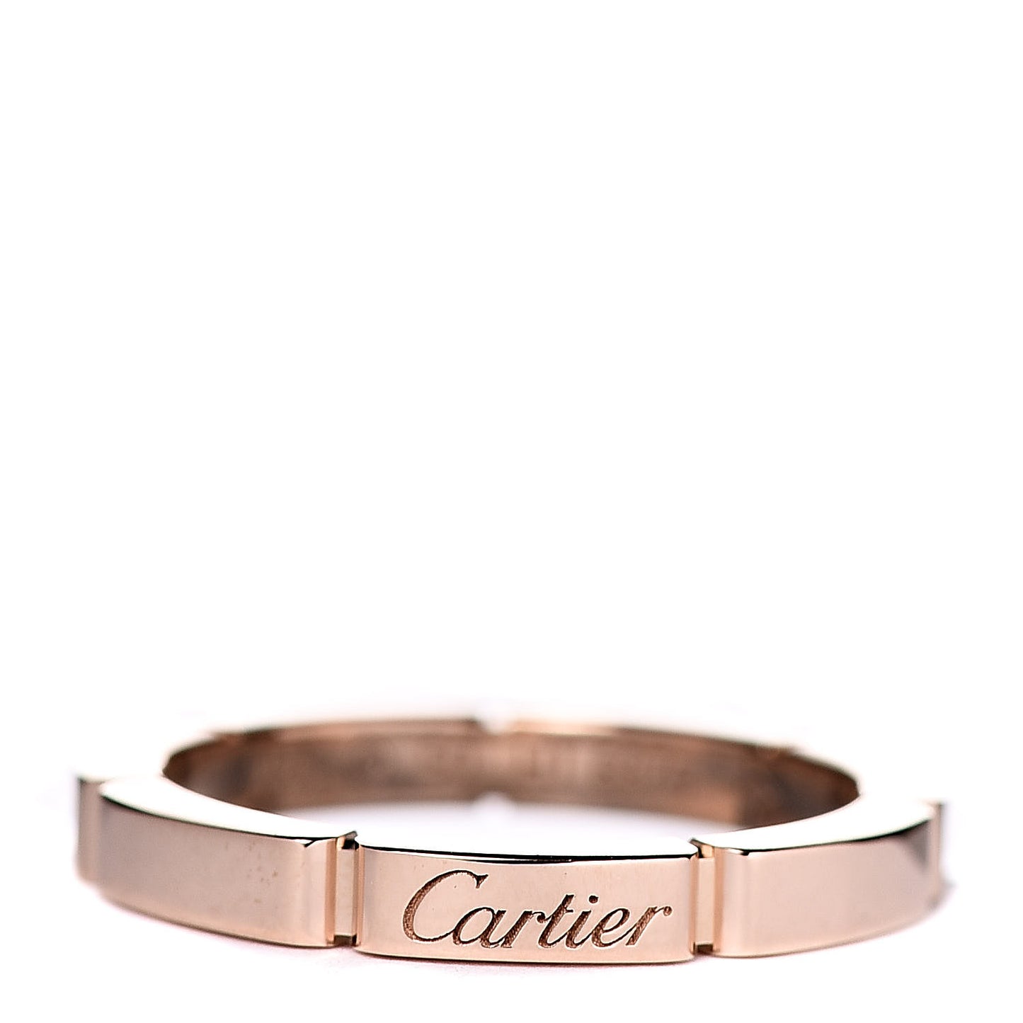 18K Pink Gold 2.5mm Maillon Panthere Wedding Band Ring 50 5.25