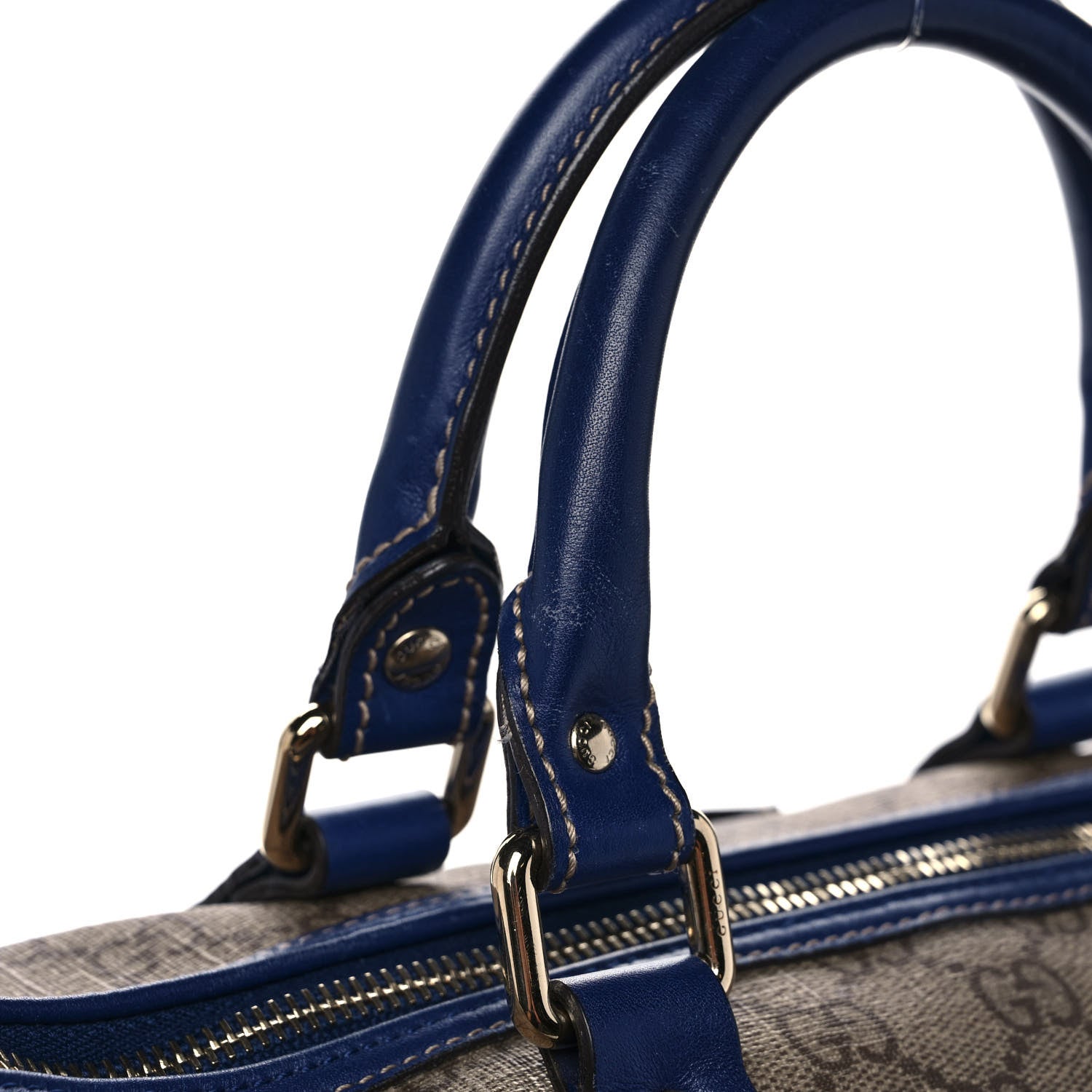 Gucci GG Plus Monogram Medium Boston USA Flag Unicef Duffle Blue 15 of 18