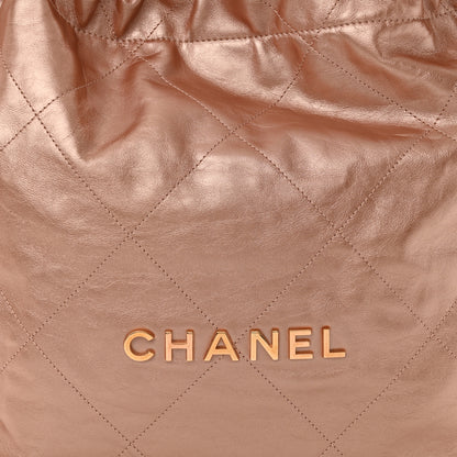 Chanel Metallic Calfskin Quilted Chanel 22 Copper 9 of 11