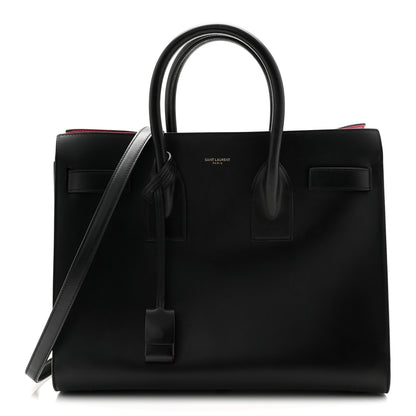 Saint Laurent Calfskin Small Sac De Jour Black Fuchsia 1 of 10