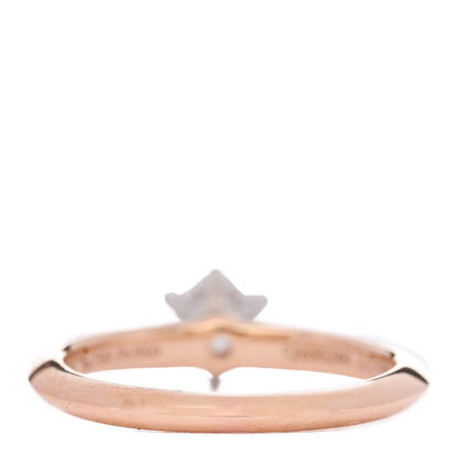 Tiffany 18K Rose Gold Platinum Diamond .44ct Solitaire Engagement Ring 45 3.25 3 of 7