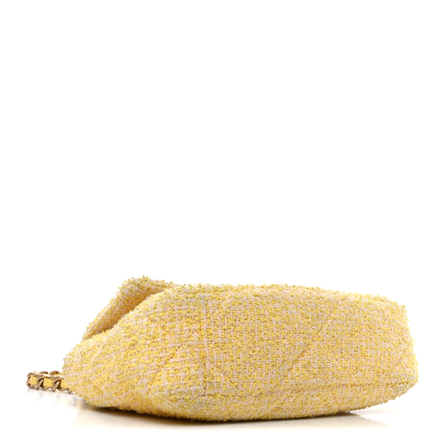 Tweed Quilted Medium Chanel 19 Flap Yellow Pink