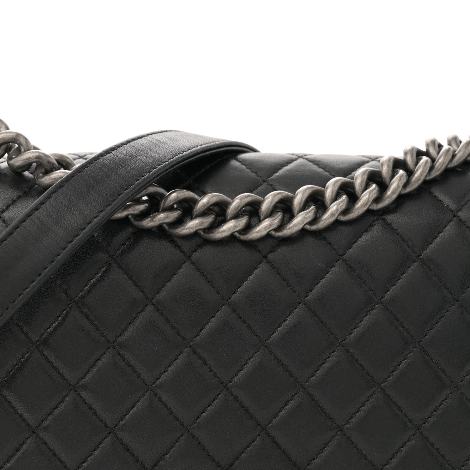 Chanel Lambskin Quilted Medium Boy Flap Black 8 of 13