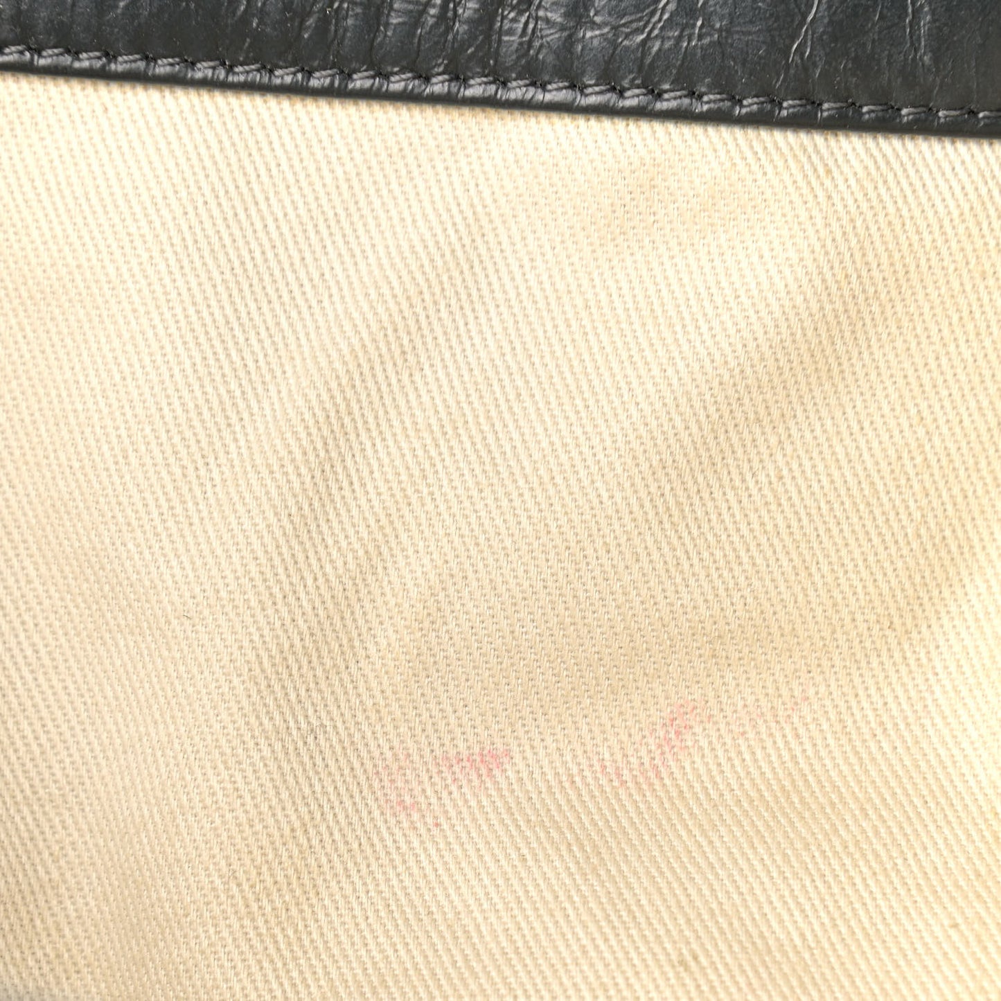 Glazed Goatskin Double Contrast Stitch Large Tote Grey