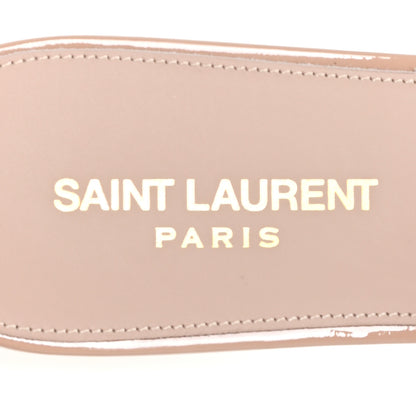 Saint Laurent Patent Calfskin Nu Pied 05 Slide Sandals 39.5 Nude 8 of 10