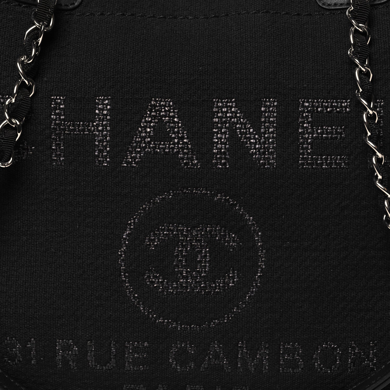 Chanel Mixed Fibers Small Deauville Tote Black 9 of 11