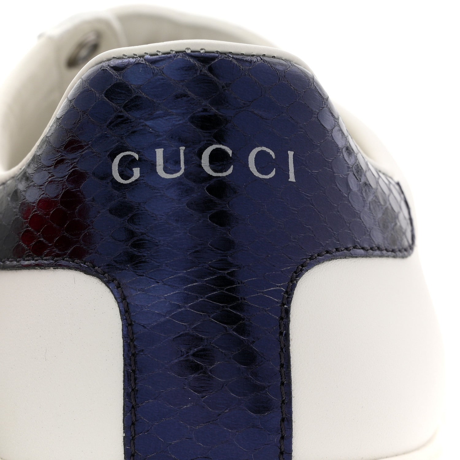 Gucci Calfskin Ayers Web Blind for Love Embroidered Womens Ace Sneakers 40.5 White 12 of 13