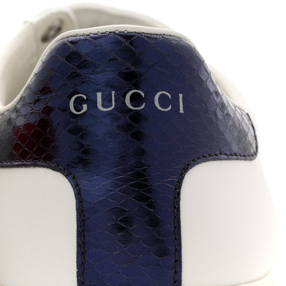 Gucci Calfskin Ayers Web Blind for Love Embroidered Womens Ace Sneakers 40.5 White 12 of 13